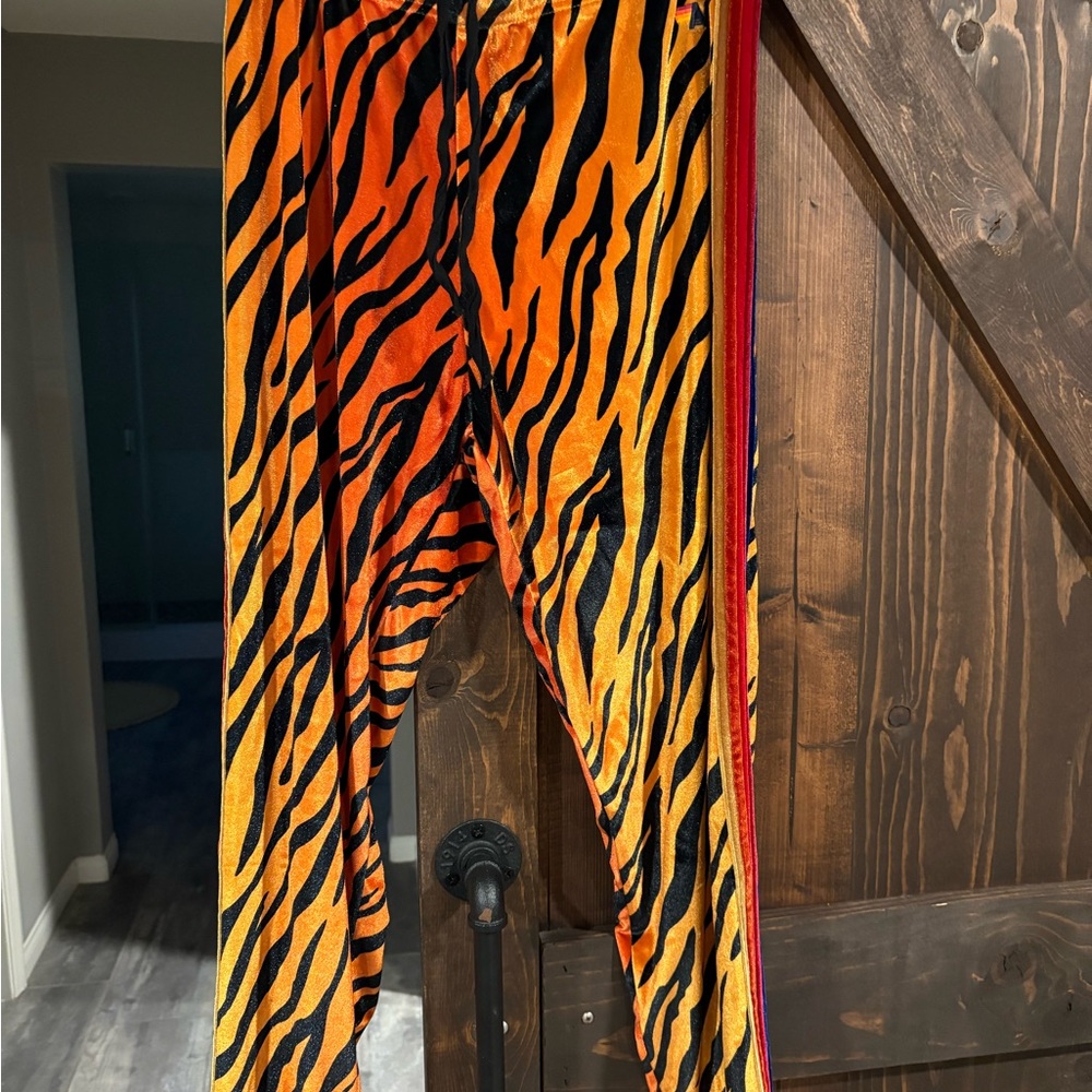 Aviator Nation Orange and Black Stripe Pants